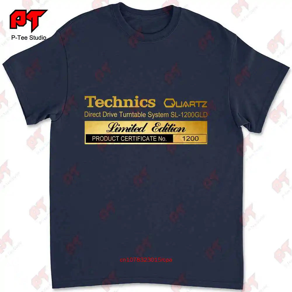 PEDRAZA Technics SL-1200 GLD Limited Edition Gold T-Shirt – Rare DJ Turntable Tribute Tee