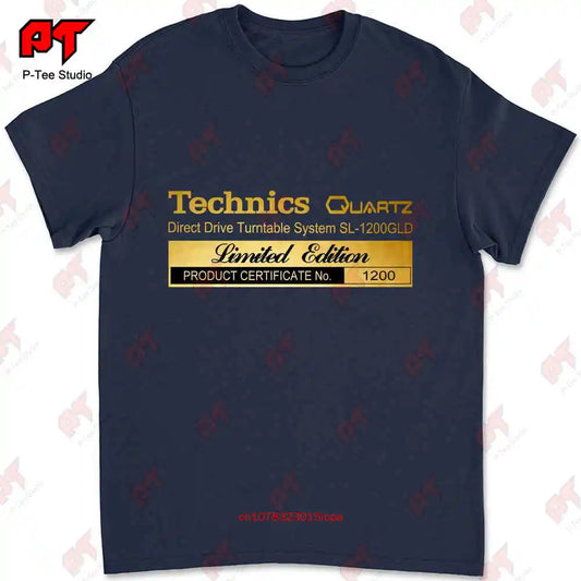 PEDRAZA Technics SL-1200 GLD Limited Edition Gold T-Shirt – Rare DJ Turntable Tribute Tee