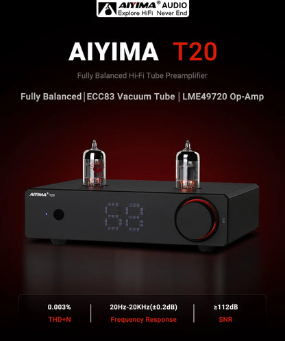 AIYIMA T20 Vacuum Tube Preamplifier  ECC83