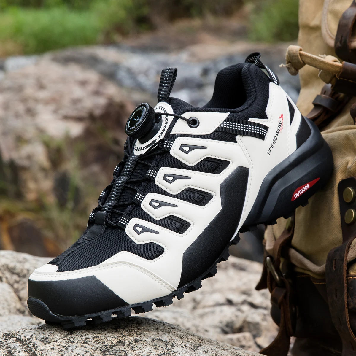 HIKEUP Suede Leather Hiking Shoes for Durable Outdoor Performance