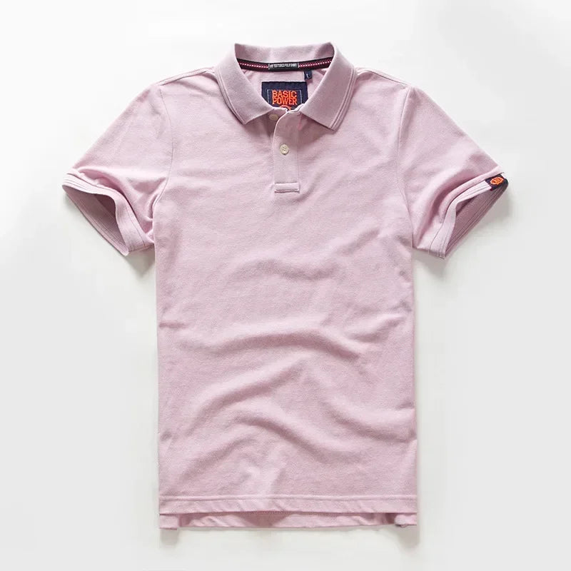 XMSFTD Men’s Oversized Cotton Polo Shirt for Streetwear & Smart Casual Styling