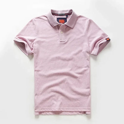 XMSFTD Men’s Oversized Cotton Polo Shirt for Streetwear & Smart Casual Styling