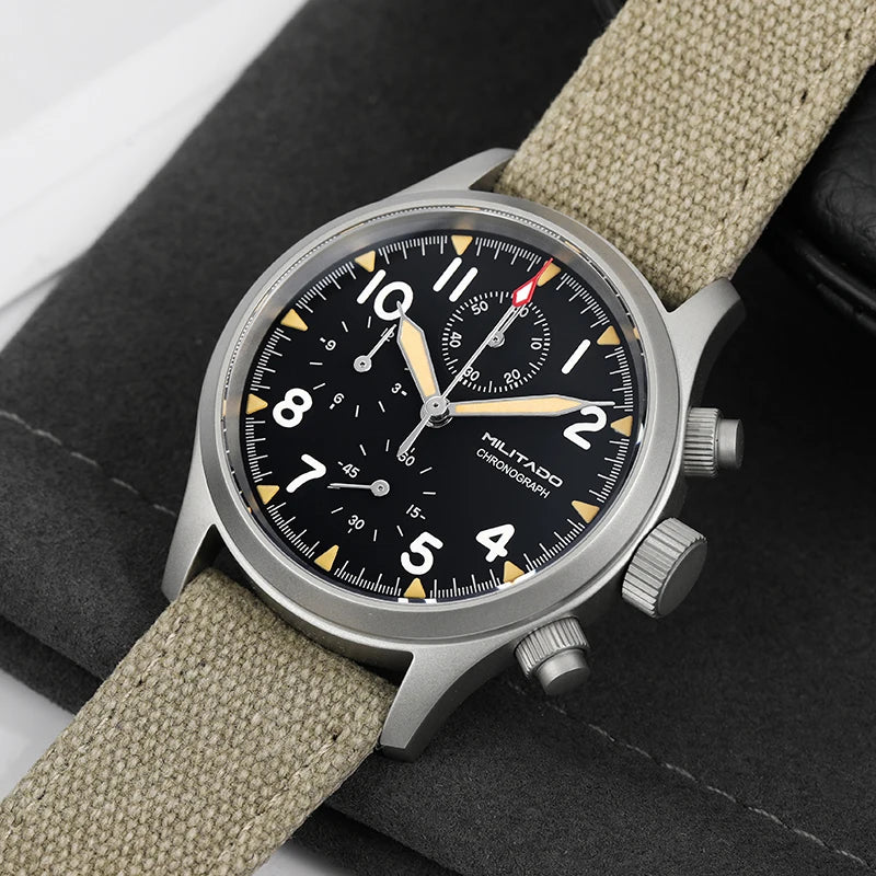 Militado VK61 VK67 Military Chronograph Watch for Men – Rugged Stainless Steel Sports Watch