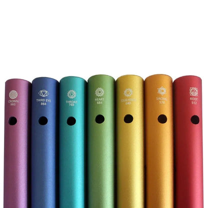 7 Chakra Tuning Pipes for Sound Healing, Meditation & Resonant Atmosphere