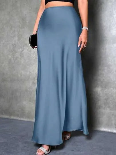Dian Women’s Satin Maxi Skirt for Effortless Everyday Elegance