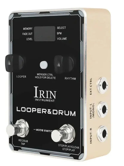 IRIN Guitar Looper & Drum Machine Pedal – 100 Rhythms with Phrase Loop & Metronome