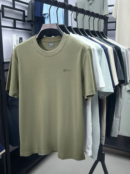Men’s Ice Silk Cotton T-Shirt for Breathable Summer Comfort