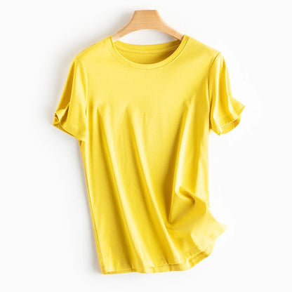 MRMT Women’s Mulberry Silk & Mercerized Cotton T-Shirt for Premium Everyday Comfort