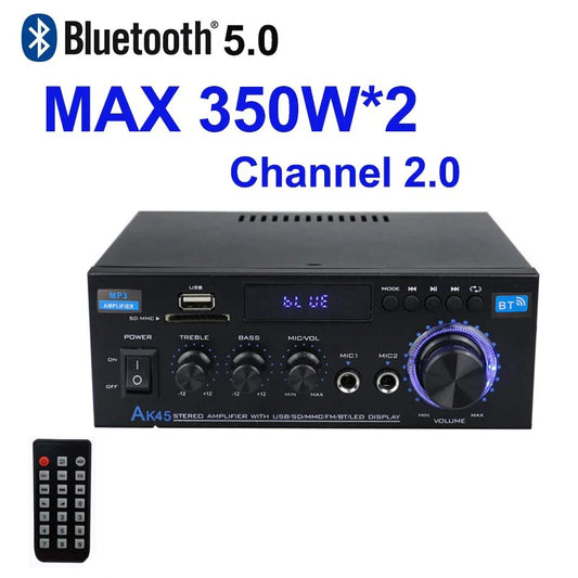 Creadvent AK45 HiFi Bluetooth Stereo Amplifier – Compact Digital Audio Power Amp