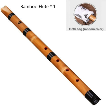 OLOMM Professional-Style Bamboo Flute – Portable Traditional Wind Instrument