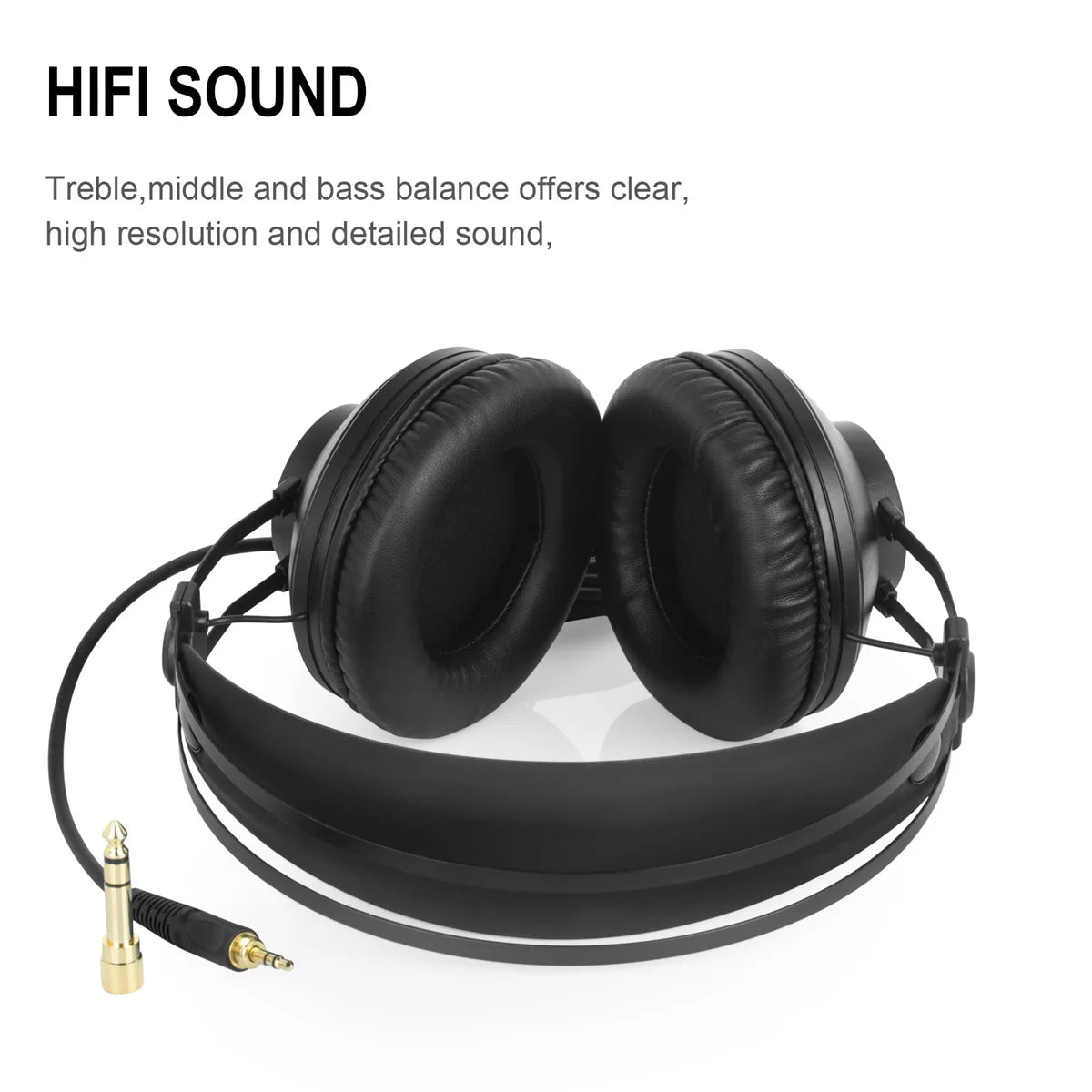 Studio Monitor Wired Over Ear Audio Recording Monitor Headset