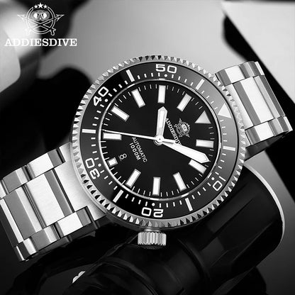 ADDIESDIVE AD2523 Men’s Automatic Dive Watch – 200M Waterproof Sapphire Crystal Stainless Steel
