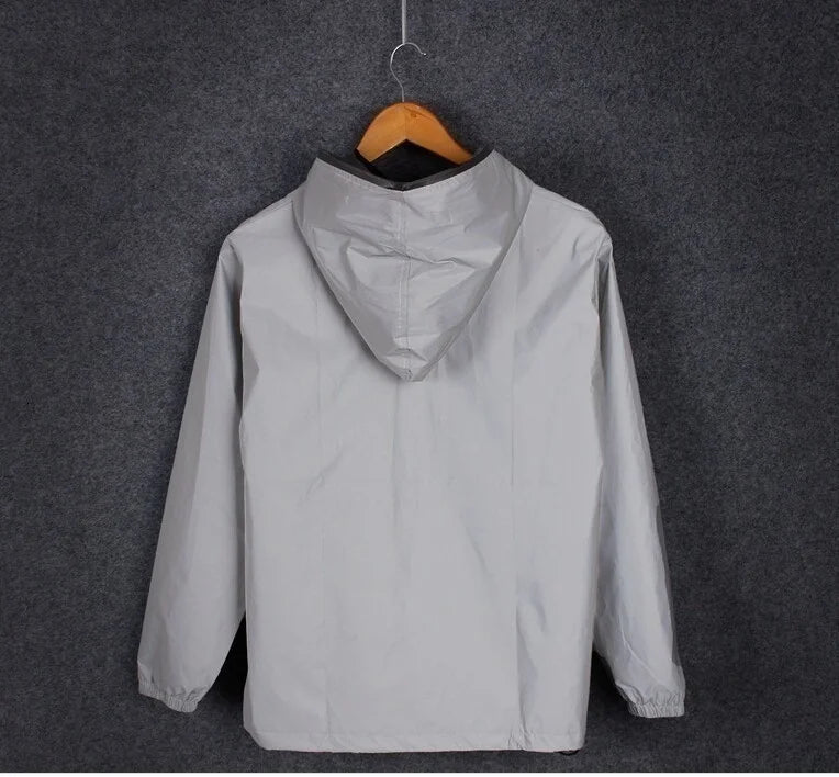KK LUFAINA Full Reflective Hooded Jacket for Night Visibility & Streetwear Style