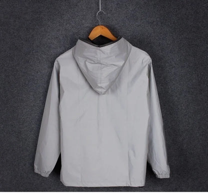 KK LUFAINA Full Reflective Hooded Jacket for Night Visibility & Streetwear Style