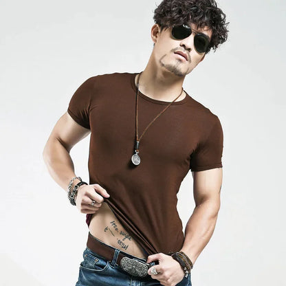 2025 Brand New Men's T-Shirt V-neck Short Sleeve