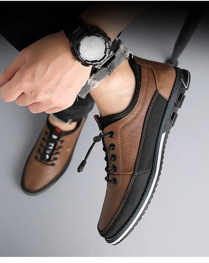 Men’s Leather Casual Board Shoes for Smart Casual & Everyday Wear
