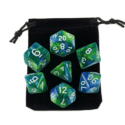 7pcs Polyhedral RPG Game Dice with Bag