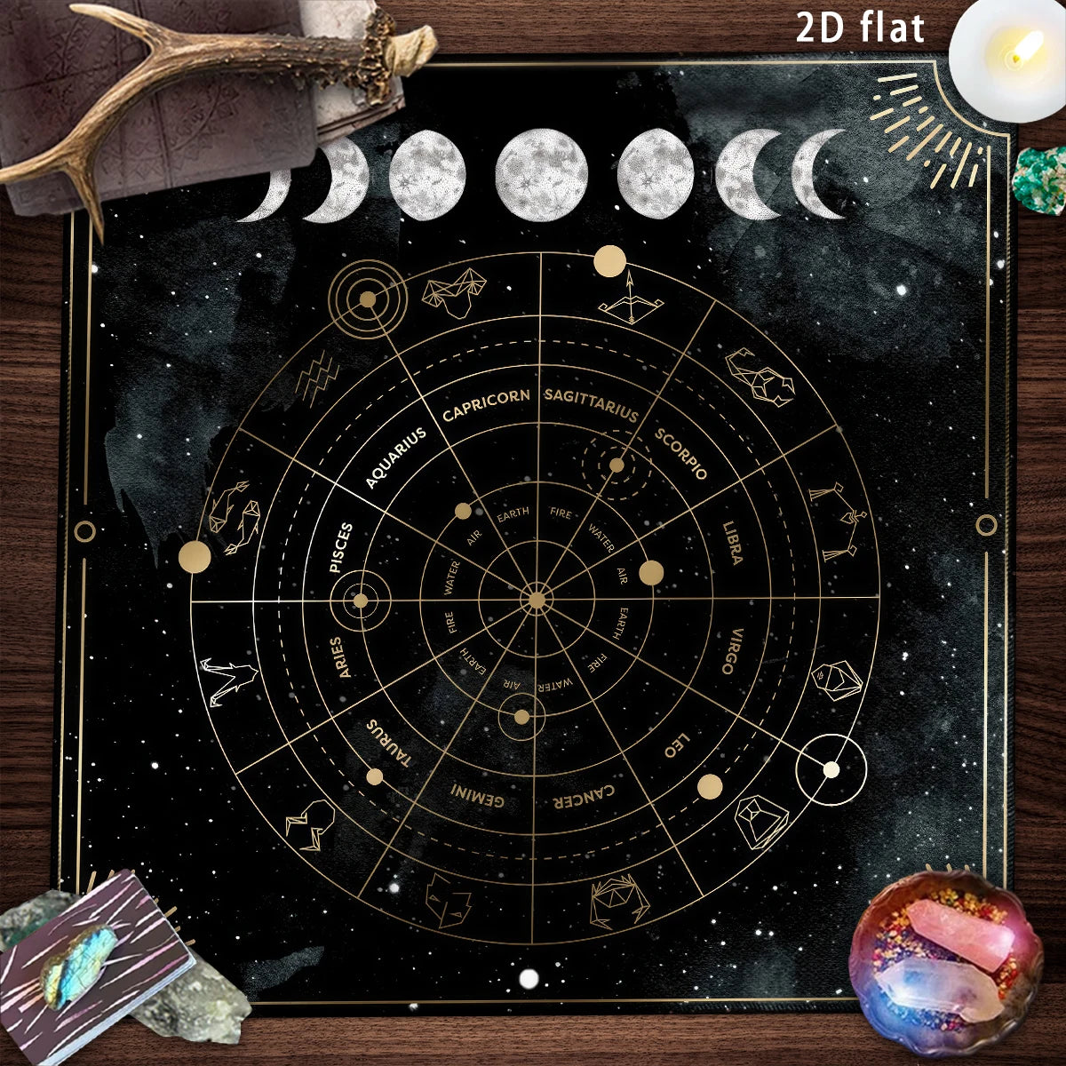 Mystical Tarot Constellation Altar Cloth