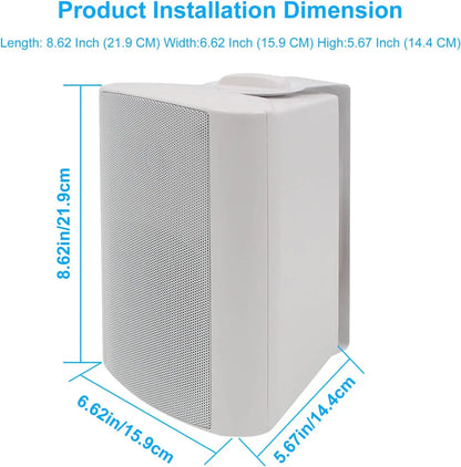 Herdio 4'' Passive Indoor/Outdoor Speakers With 200W
