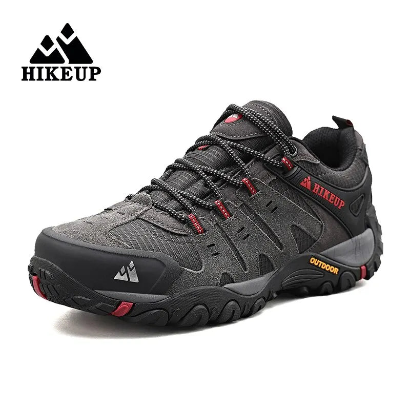 HIKEUP Men’s Wear-Resistant Suede Hiking Shoes for Trekking, Walking & Everyday Use