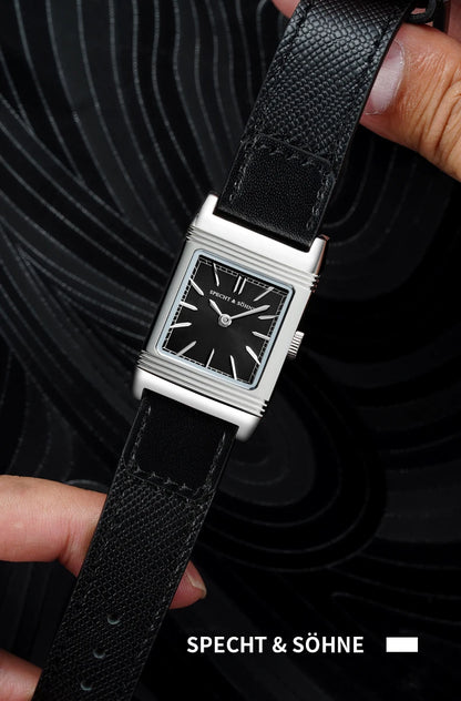 Specht & Sohne 24.4MM Elegant Square Dress Watch with Leather Strap – Minimal Luxury Style