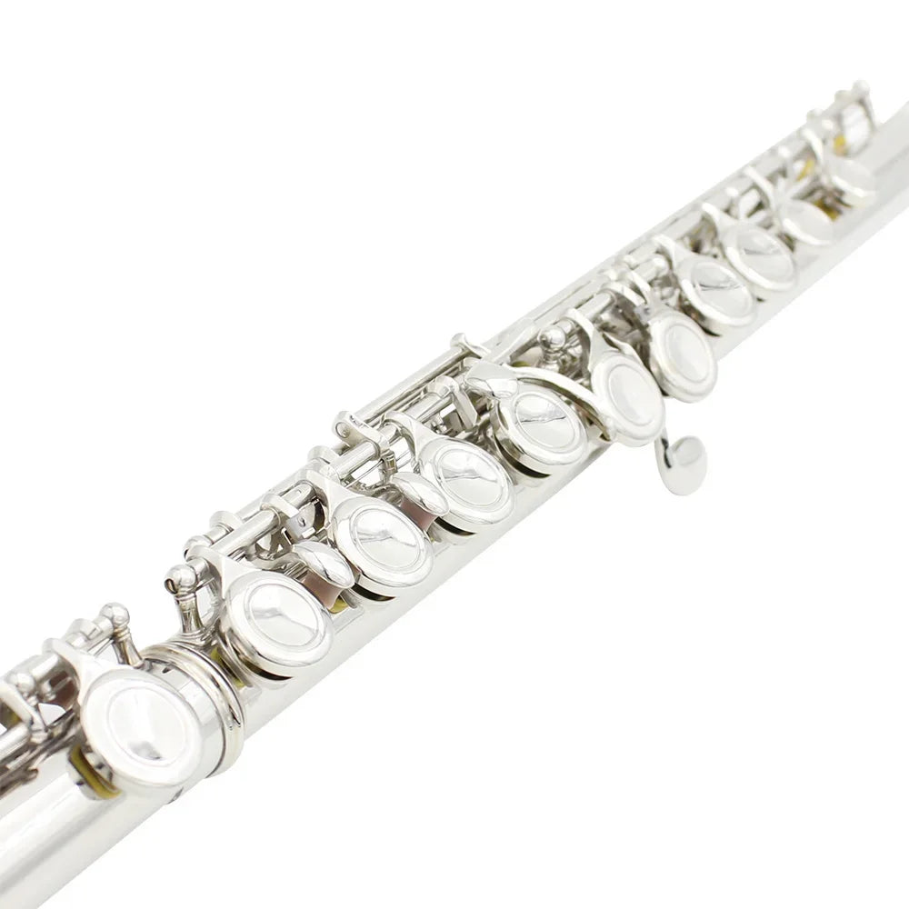 Slade Silver Concert Flute – 16-Key C-Tune Beginner Flute with Case & Cleaning Kit