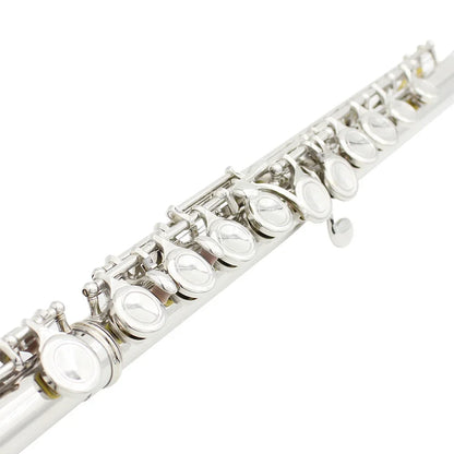 Slade Silver Concert Flute – 16-Key C-Tune Beginner Flute with Case & Cleaning Kit