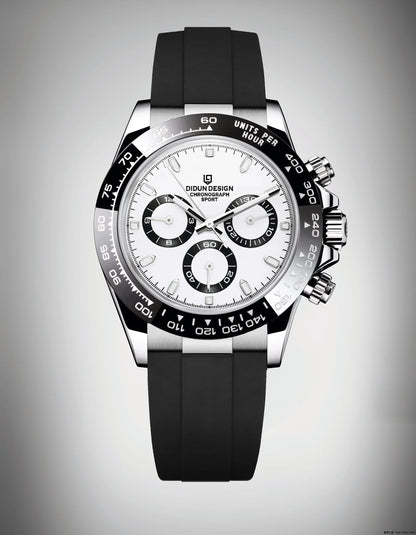 DIDUN Men’s Automatic Sports Watch – Ceramic Bezel Mechanical Luxury Style Chronograph