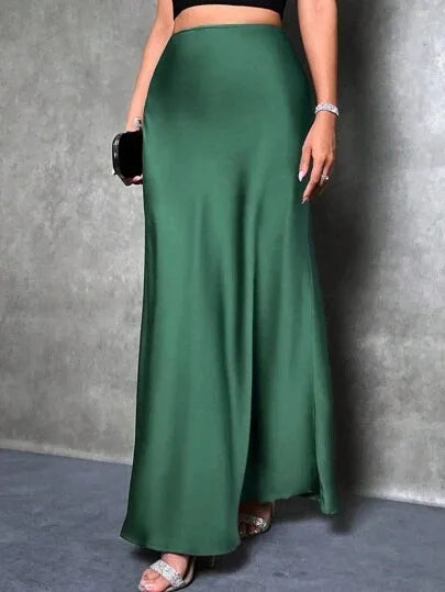 Dian Women’s Satin Maxi Skirt for Effortless Everyday Elegance