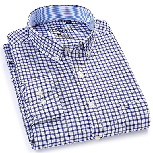 Men’s Long-Sleeve Oxford Button-Down Shirt
