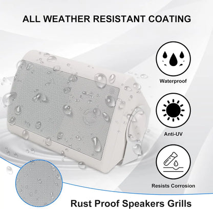 Herdio 4'' Passive Indoor/Outdoor Speakers With 200W