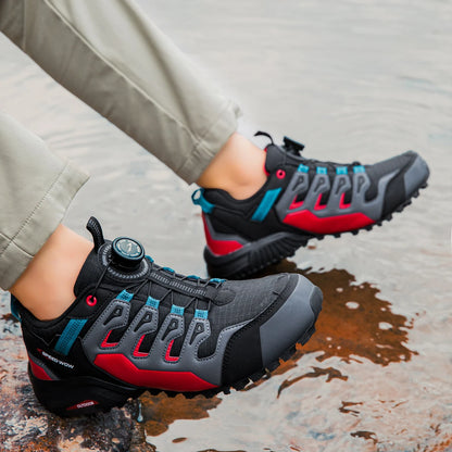 HIKEUP Suede Leather Hiking Shoes for Durable Outdoor Performance