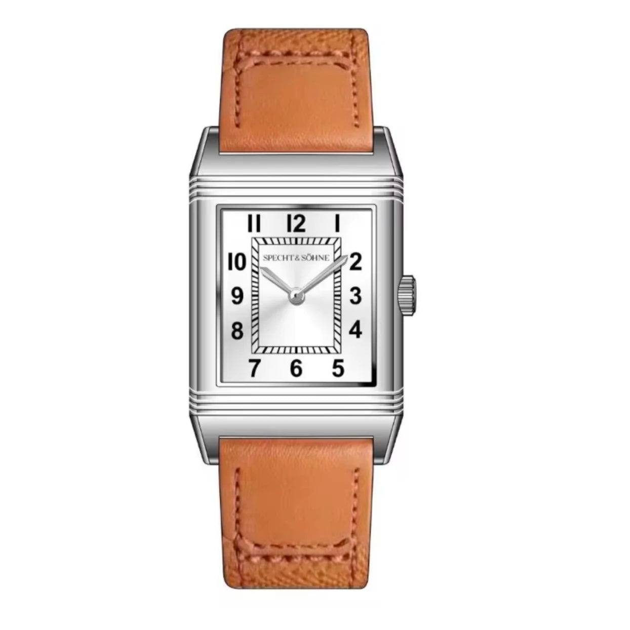 Specht & Sohne 24.4MM Elegant Square Dress Watch with Leather Strap – Minimal Luxury Style