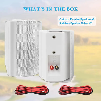 Herdio 4'' Passive Indoor/Outdoor Speakers With 200W