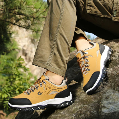 ZUODI Men's Casual Leather Sneakers – Lightweight Everyday Walking Shoes
