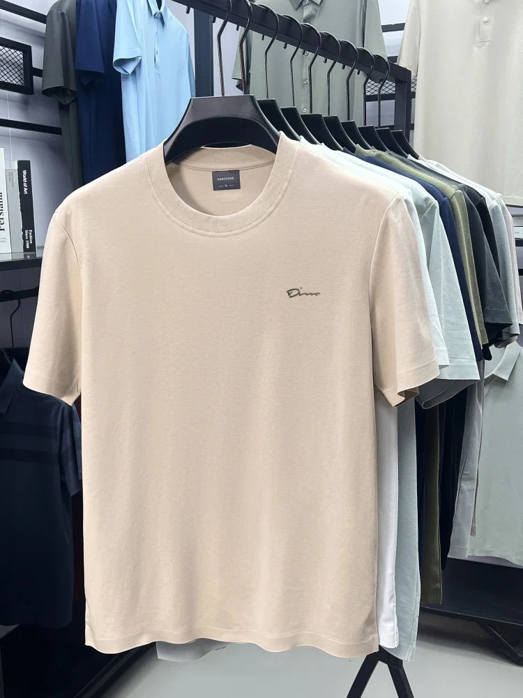 Men’s Ice Silk Cotton T-Shirt for Breathable Summer Comfort