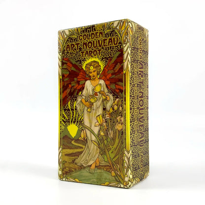 Golden Art Nouveau Tarot Deck – 78-Card Classic Occult Divination Set