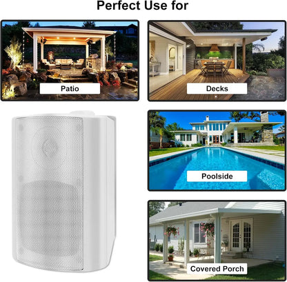 Herdio 4'' Passive Indoor/Outdoor Speakers With 200W