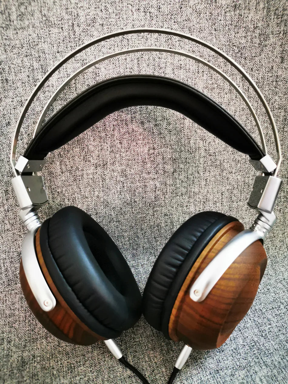 ERILLES Monitoring HiFi Headphones 50mm  Dynamic Wooden Over-Ear Headphones