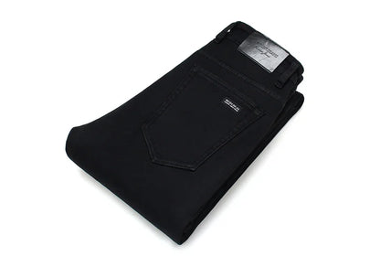 Men’s Black Stretch Biker Denim Jeans