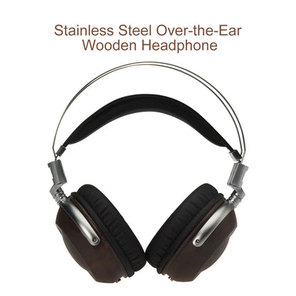 ERILLES Monitoring HiFi Headphones 50mm  Dynamic Wooden Over-Ear Headphones