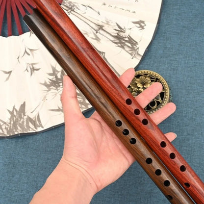 MDUG Traditional Red Sandalwood Xiao Flute – Vertical Chinese Flute for Meditation & Music