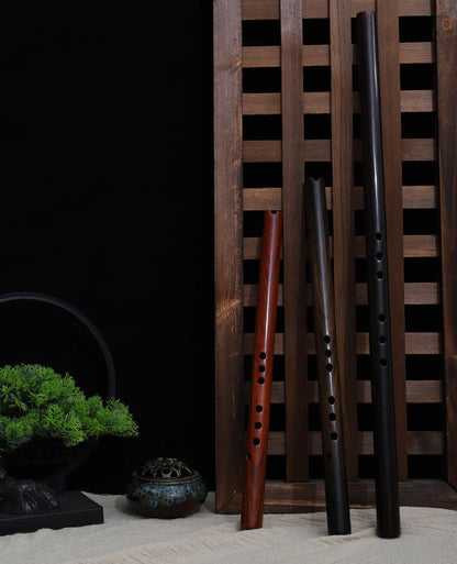 MDUG Traditional Red Sandalwood Xiao Flute – Vertical Chinese Flute for Meditation & Music