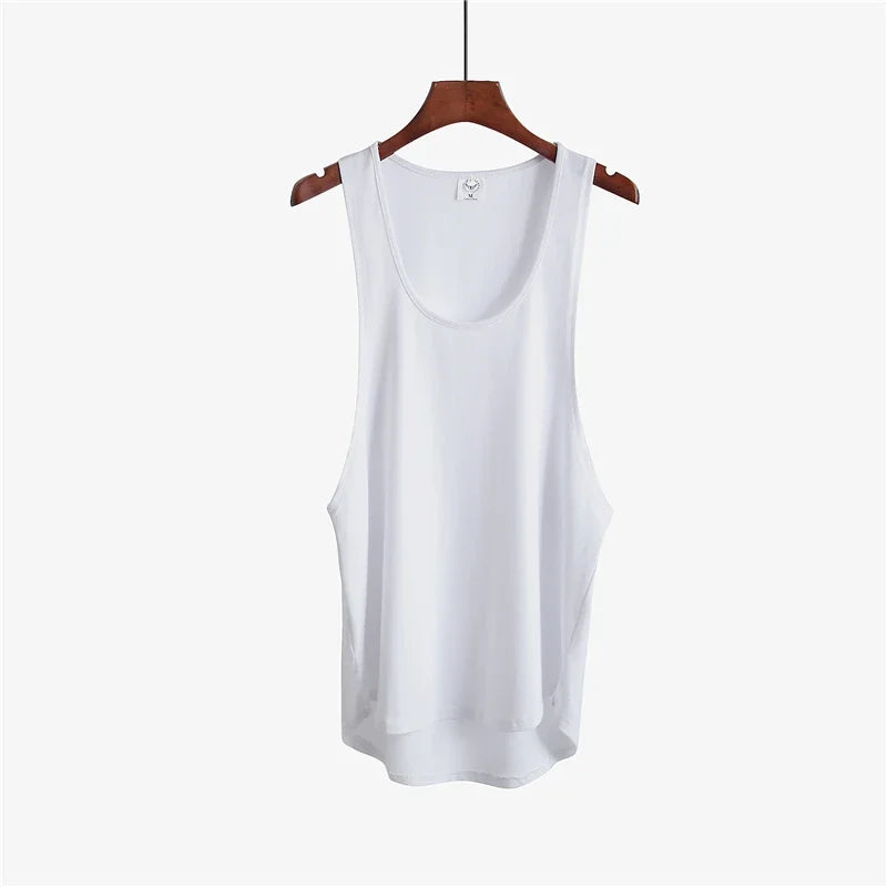 MUSCLEGUYS Men’s Gym Stringer Tank Top for Bodybuilding & Training Performance