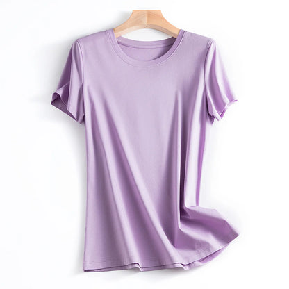 MRMT Women’s Mulberry Silk & Mercerized Cotton T-Shirt for Premium Everyday Comfort