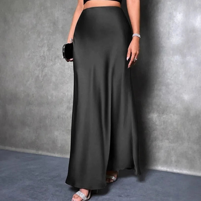 Dian Women’s Satin Maxi Skirt for Effortless Everyday Elegance