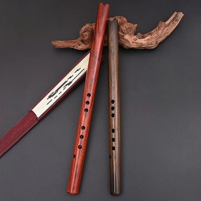 MDUG Traditional Red Sandalwood Xiao Flute – Vertical Chinese Flute for Meditation & Music