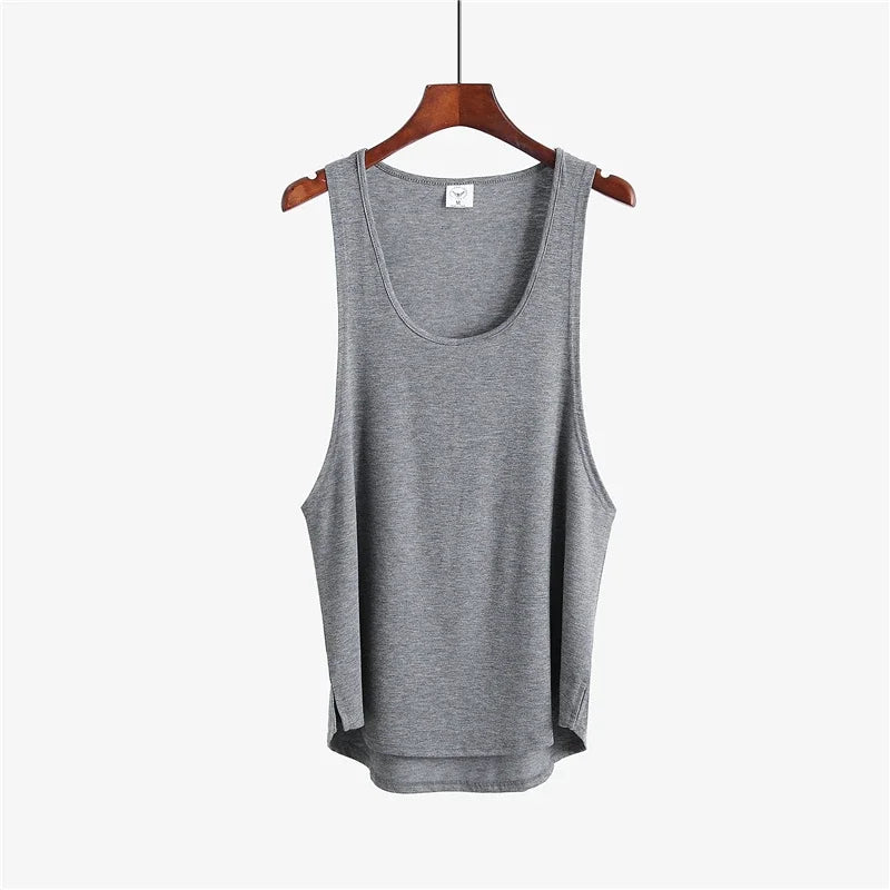 MUSCLEGUYS Men’s Gym Stringer Tank Top for Bodybuilding & Training Performance
