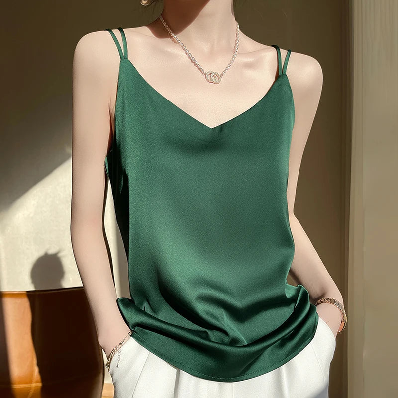 Women’s Silk V-Neck Camisole for Soft, Lightweight Luxury