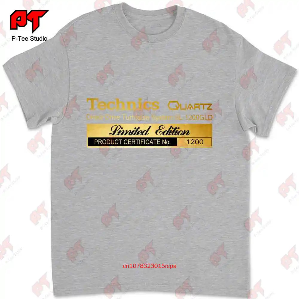 PEDRAZA Technics SL-1200 GLD Limited Edition Gold T-Shirt – Rare DJ Turntable Tribute Tee